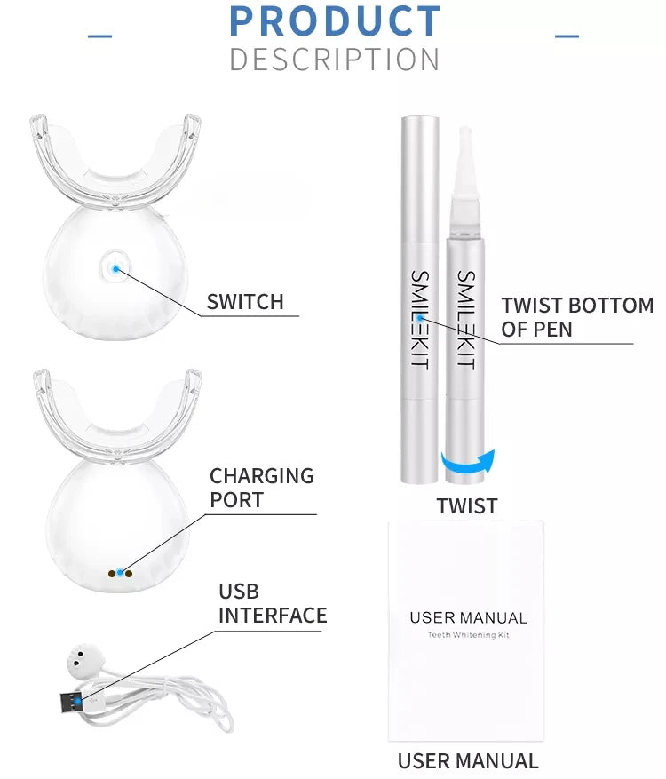 Wireless LED Teeth Whitening Kit | Whiter Smile in 7 Days